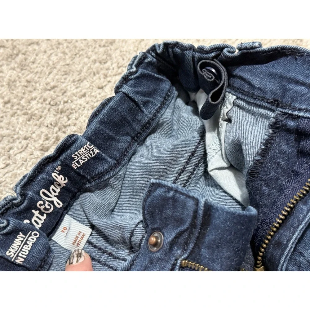 Lot of 3 Youth Boy's  Skinny Cat & Jack, Old Navy Boot Cut LEE MVP Jeans Size 10